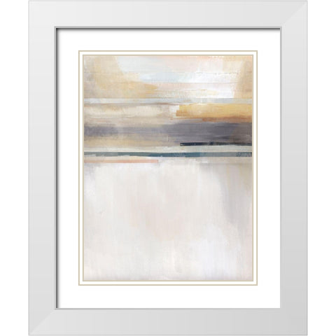 Sandy Coast II White Modern Wood Framed Art Print with Double Matting by Evans, Brittany