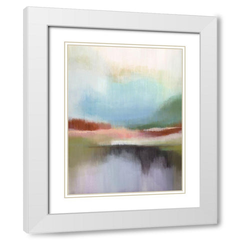 Spring Lake I White Modern Wood Framed Art Print with Double Matting by Evans, Brittany