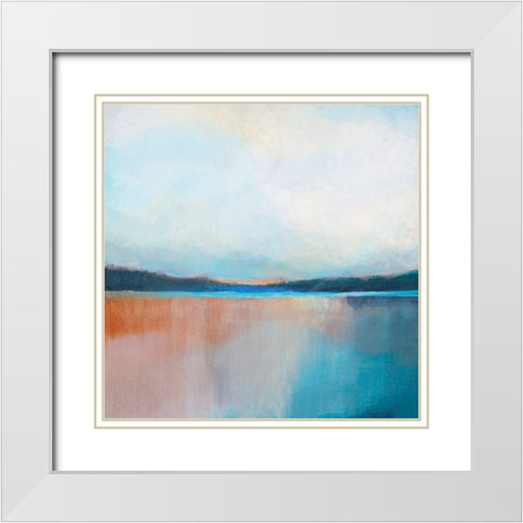 Dune Lake I White Modern Wood Framed Art Print with Double Matting by Evans, Brittany