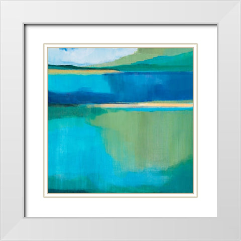 Lagoon I White Modern Wood Framed Art Print with Double Matting by Evans, Brittany