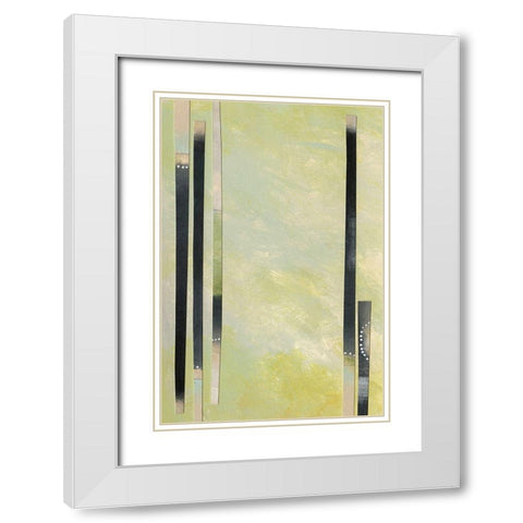 Neutral Assemblage II White Modern Wood Framed Art Print with Double Matting by Moore, Regina