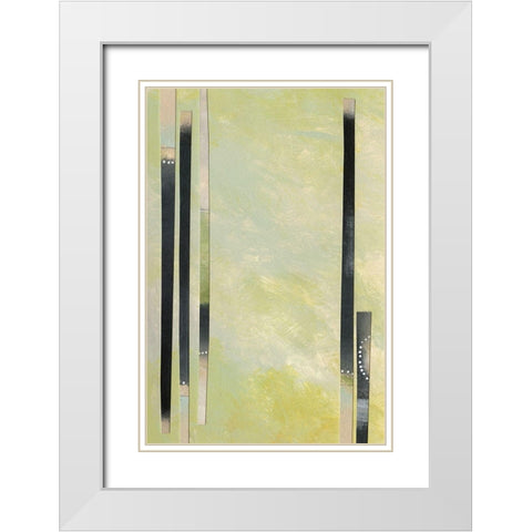 Neutral Assemblage II White Modern Wood Framed Art Print with Double Matting by Moore, Regina