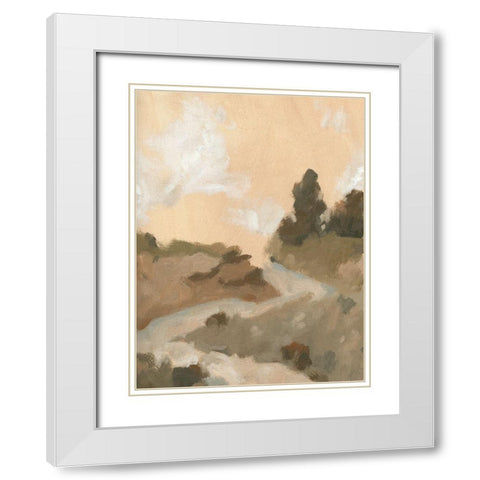 Hillside Walking Path I White Modern Wood Framed Art Print with Double Matting by Green, Jacob