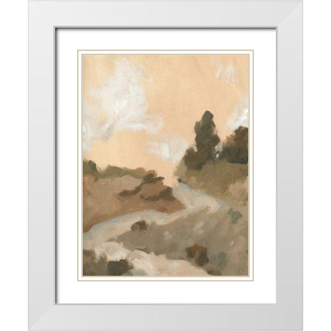 Hillside Walking Path I White Modern Wood Framed Art Print with Double Matting by Green, Jacob