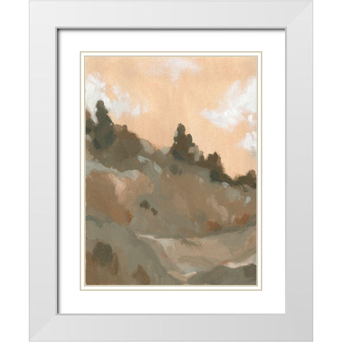 Hillside Walking Path II White Modern Wood Framed Art Print with Double Matting by Green, Jacob