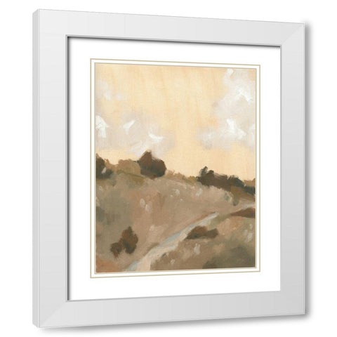 Hillside Walking Path IV White Modern Wood Framed Art Print with Double Matting by Green, Jacob