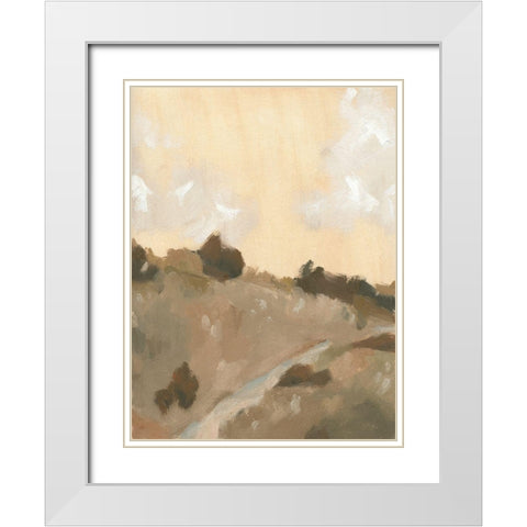 Hillside Walking Path IV White Modern Wood Framed Art Print with Double Matting by Green, Jacob