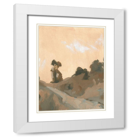 Hillside Walking Path VI White Modern Wood Framed Art Print with Double Matting by Green, Jacob