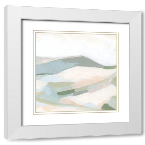 Tonal Vista II White Modern Wood Framed Art Print with Double Matting by Vess, June Erica