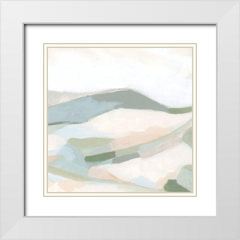 Tonal Vista II White Modern Wood Framed Art Print with Double Matting by Vess, June Erica