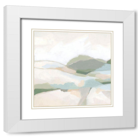 Tonal Vista III White Modern Wood Framed Art Print with Double Matting by Vess, June Erica