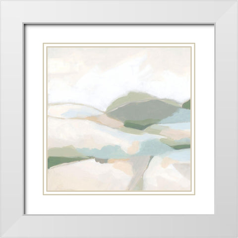 Tonal Vista III White Modern Wood Framed Art Print with Double Matting by Vess, June Erica