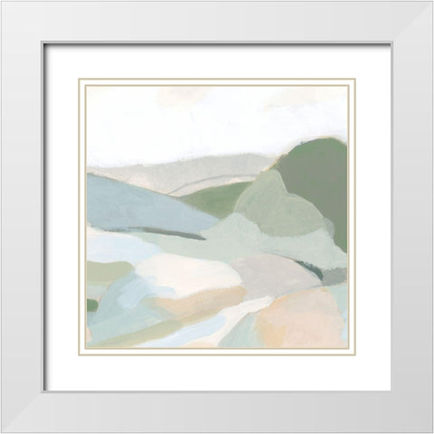 Tonal Vista IV White Modern Wood Framed Art Print with Double Matting by Vess, June Erica