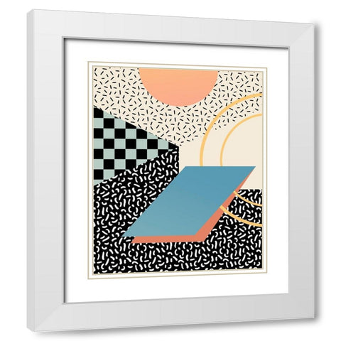 Modern Memphis II White Modern Wood Framed Art Print with Double Matting by Barnes, Victoria