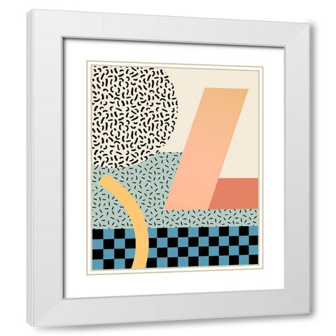 Modern Memphis IV White Modern Wood Framed Art Print with Double Matting by Barnes, Victoria