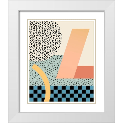 Modern Memphis IV White Modern Wood Framed Art Print with Double Matting by Barnes, Victoria