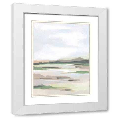 Mesa Verde II White Modern Wood Framed Art Print with Double Matting by Vess, June Erica
