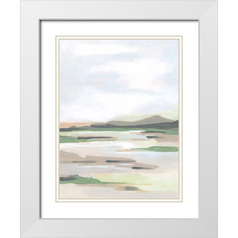 Mesa Verde II White Modern Wood Framed Art Print with Double Matting by Vess, June Erica