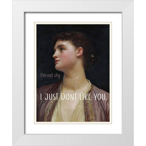 Masterful Snark - Not Shy White Modern Wood Framed Art Print with Double Matting by Parker, Jennifer Paxton