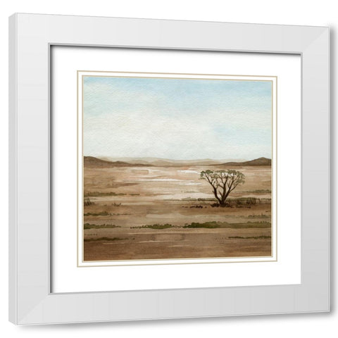 Clear Savannah II White Modern Wood Framed Art Print with Double Matting by Popp, Grace