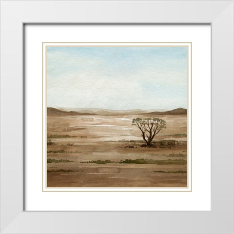 Clear Savannah II White Modern Wood Framed Art Print with Double Matting by Popp, Grace