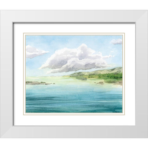 Clear Lagoon I White Modern Wood Framed Art Print with Double Matting by Popp, Grace