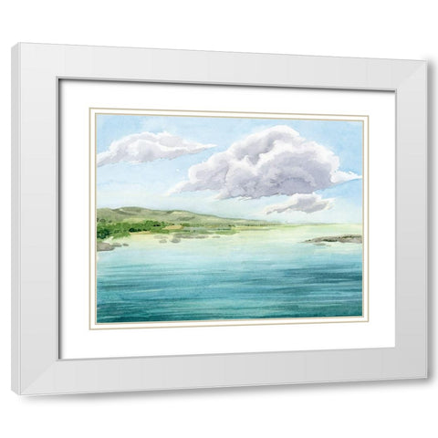 Clear Lagoon II White Modern Wood Framed Art Print with Double Matting by Popp, Grace