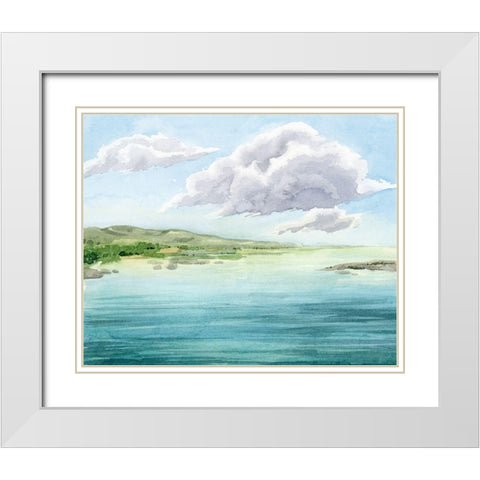 Clear Lagoon II White Modern Wood Framed Art Print with Double Matting by Popp, Grace