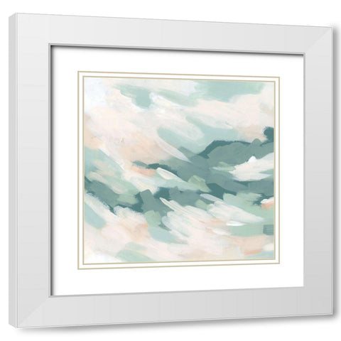 Seafoam Cloudbank I White Modern Wood Framed Art Print with Double Matting by Vess, June Erica