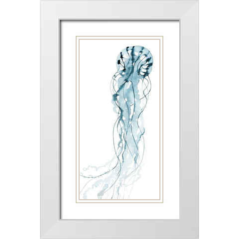 Deep Sea Jelly I White Modern Wood Framed Art Print with Double Matting by Popp, Grace