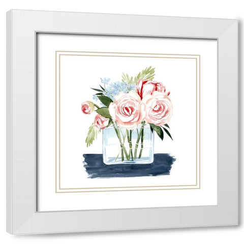 Loose Watercolor Bouquet II White Modern Wood Framed Art Print with Double Matting by Popp, Grace