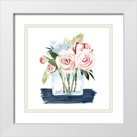 Loose Watercolor Bouquet II White Modern Wood Framed Art Print with Double Matting by Popp, Grace