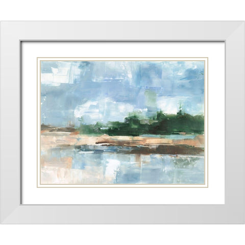 Tropical Shore I White Modern Wood Framed Art Print with Double Matting by Harper, Ethan