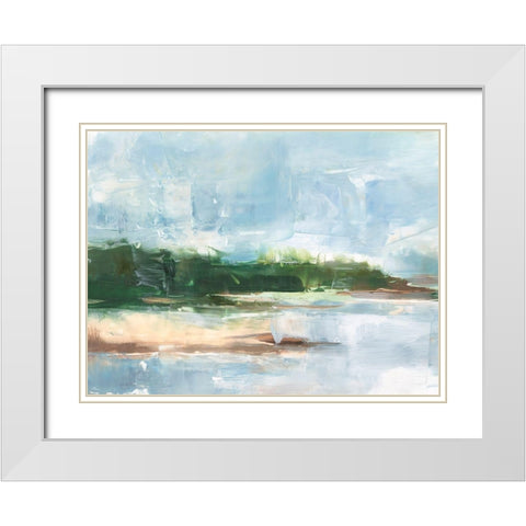 Tropical Shore II White Modern Wood Framed Art Print with Double Matting by Harper, Ethan