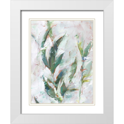 Tropical Foliage Study II White Modern Wood Framed Art Print with Double Matting by Harper, Ethan