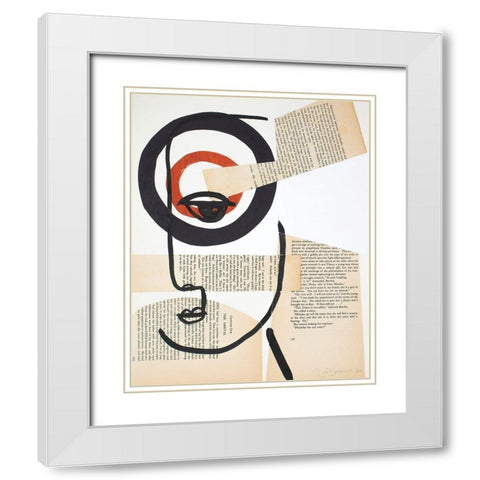Faces of A Century I White Modern Wood Framed Art Print with Double Matting by Delamater, Rob