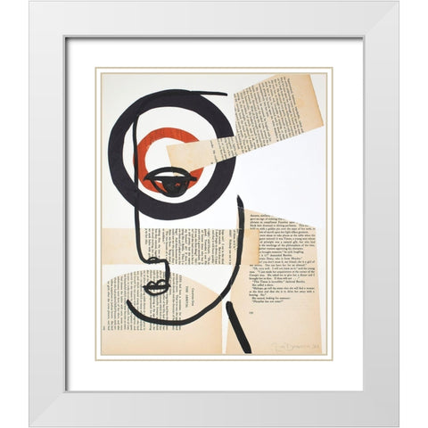Faces of A Century I White Modern Wood Framed Art Print with Double Matting by Delamater, Rob