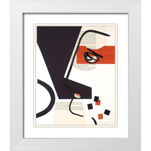 Faces of A Century V White Modern Wood Framed Art Print with Double Matting by Delamater, Rob