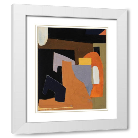 The Olive Press Rooom White Modern Wood Framed Art Print with Double Matting by Delamater, Rob