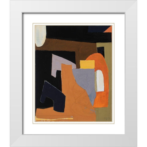 The Olive Press Rooom White Modern Wood Framed Art Print with Double Matting by Delamater, Rob