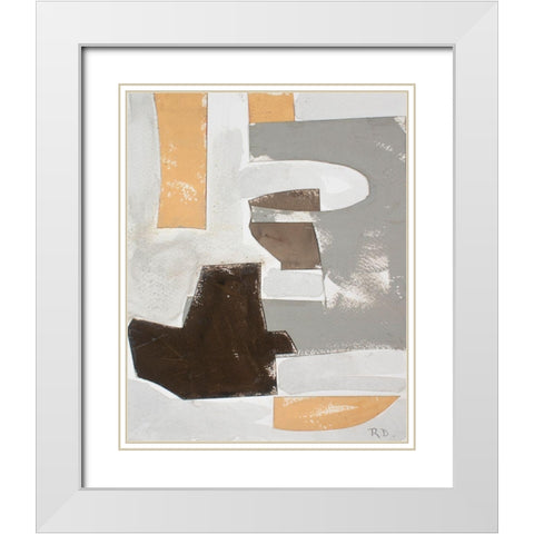 Andalusian Forms III White Modern Wood Framed Art Print with Double Matting by Delamater, Rob