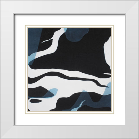 Rivers And Stones II White Modern Wood Framed Art Print with Double Matting by Delamater, Rob