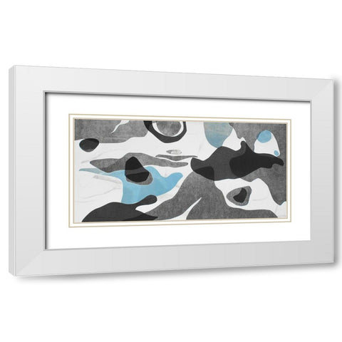 Rivers And Stones III White Modern Wood Framed Art Print with Double Matting by Delamater, Rob