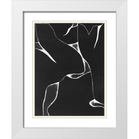 Night Bloom II White Modern Wood Framed Art Print with Double Matting by Delamater, Rob
