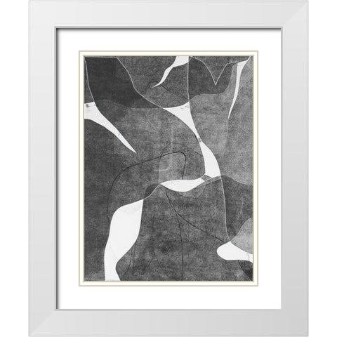 Night Bloom III White Modern Wood Framed Art Print with Double Matting by Delamater, Rob