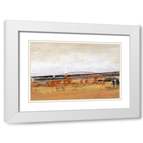 Bridges Ochre III White Modern Wood Framed Art Print with Double Matting by Gordon, Sharon