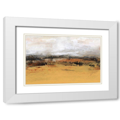 Bridges Ochre IV White Modern Wood Framed Art Print with Double Matting by Gordon, Sharon