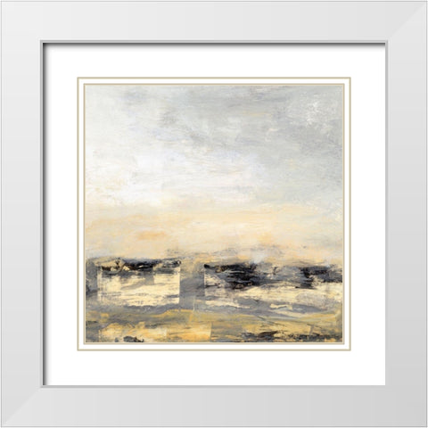 Airy III White Modern Wood Framed Art Print with Double Matting by Gordon, Sharon