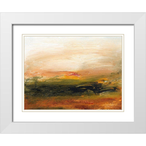 Lingering Light I White Modern Wood Framed Art Print with Double Matting by Gordon, Sharon