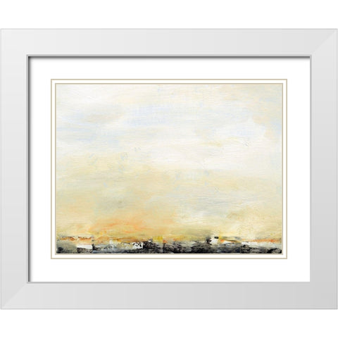 Lingering Light II White Modern Wood Framed Art Print with Double Matting by Gordon, Sharon